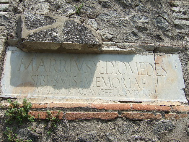 HGE42 Pompeii 1824 Drawing By Mazois Showing Front Of Tomb The